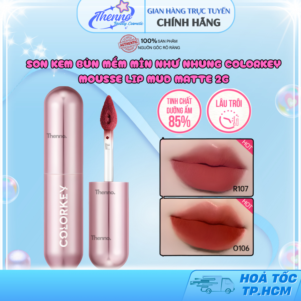 Son Kem Bùn Mềm Mịn Như Nhung Colorkey Mousse Lip Mud Matte 2g