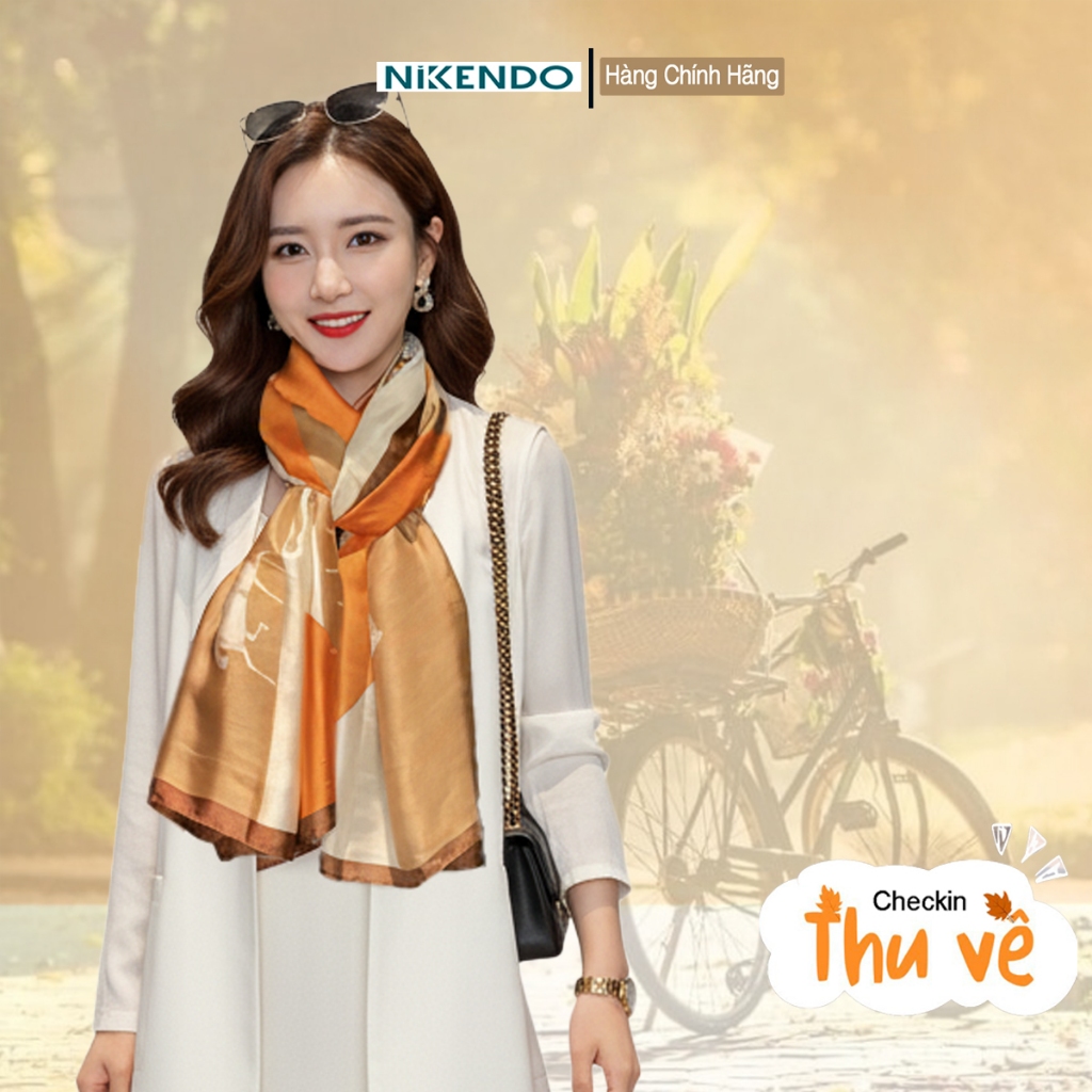 Khăn Choàng Lụa Chữ Nhật Bản To 180x90 CmKhăn lụa Quàng Cổ nữ thời trang trùm đầu làm áo C-KL8