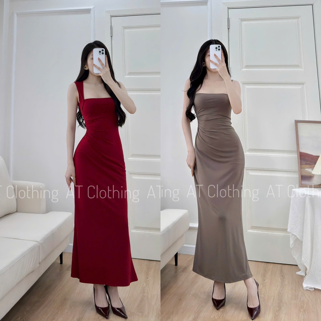 Đầm Cúp Ngực Nhún Eo Dáng Xòe_AT CLOTHING.