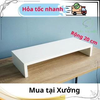  Kệ màn hình RỘNG  SÂU  20Cm  Kệ gaming Giá để laptop Kệ gỗ để bàn đa năng không lộ vít Quà tết 