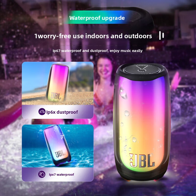 Loa Bluetooth JBL Pulse 5 ĐenJBL Pulse 5 Portable wireless Bluetooth speaker Stereo Sound LEDParty B