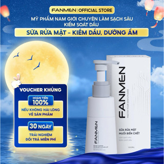 Sữa Rửa Mặt Fanmen Sữa Rửa Mặt Nam Tinh Chất Muối Biển Tự Nhiên Kiểm Soát Dầu Tạo Bọt Mịn Màng Ngăn Ngừa Mụn Bổ Sung BHA