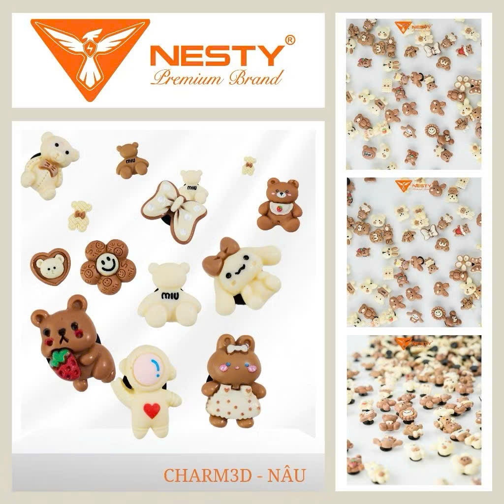 ✨ Set 10 Sticker (Cham) Ngẫu Nhiên Trang Trí Giày Dép & Túi Xách Nesty ✨