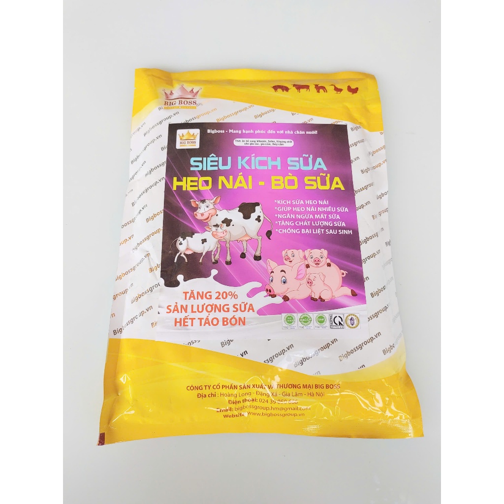 Siêu kích sữa heo nái, Bò sữa, Bigboss, 1kg, Heo nái nhiều sữa, Tăng chất lượng sữa