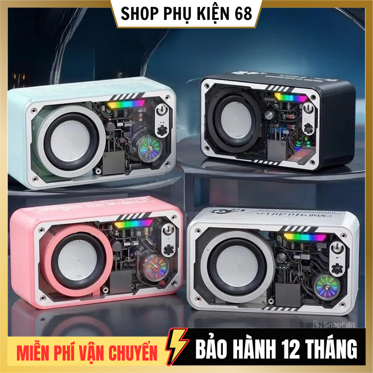 Loa Bluetooth không dây V1 Loa tích hợp RGB Âm nhạc sạc Subwoofer Mini ngoài trời Portable LED Flash