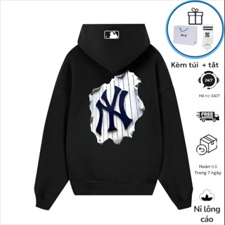 Áo Hoodie Lót Lông Cáo Mũ To Hai Lớp Form Rộng   - NY 3D