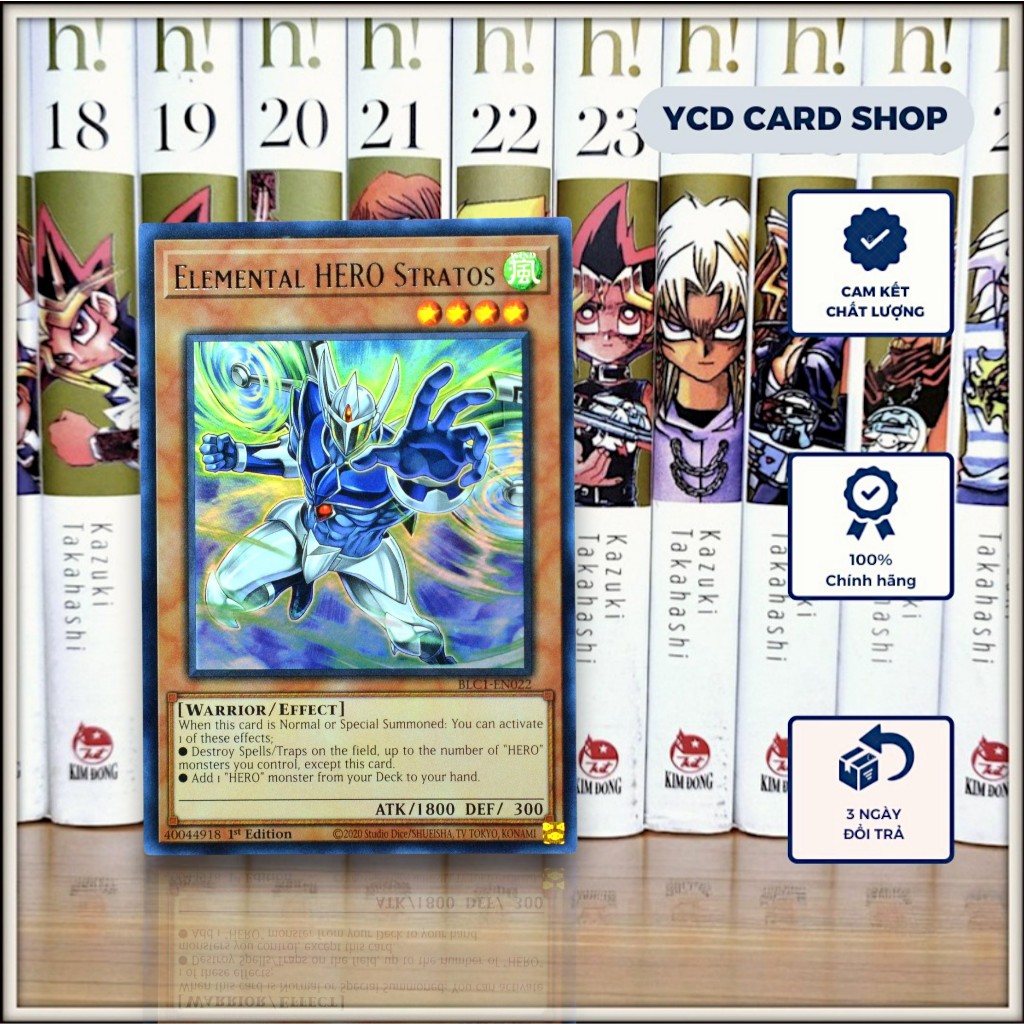 [YCDcardgame] Thẻ Bài Yugioh Chính Hãng Elemental HERO Stratos (Alternate Art) – Silver Ultra Rare