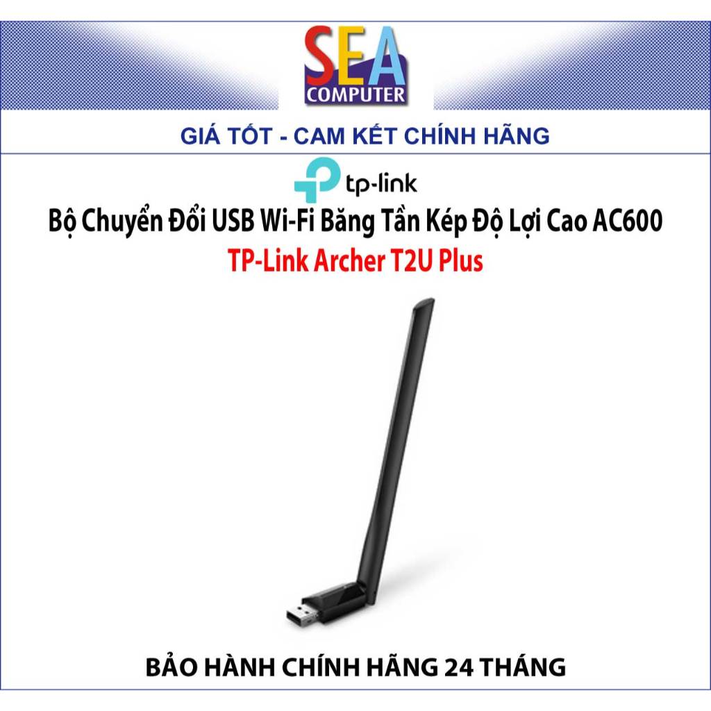 Bộ Chuyển Đổi USB Wi-Fi Băng Tần Kép Độ Lợi Cao AC600 TP-Link Archer T2U Plus