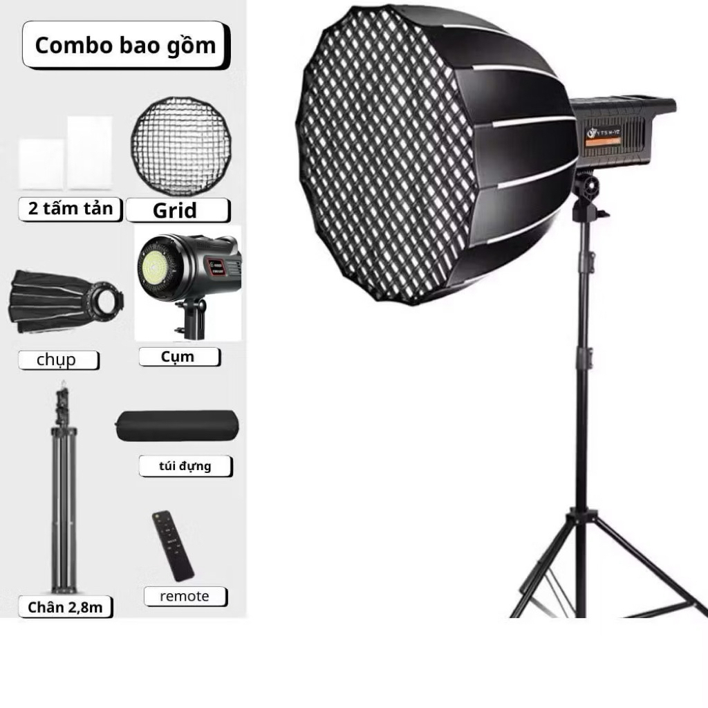 Softbox Parabolic Chuyên Dụng Cho Quay Video, Chụp Ảnh, Livestream – Gom Sáng Tốt, Ánh Sáng Mềm Mại Tự Nhiên