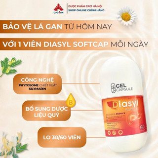 Viên uống Bổ Gan DIASYL Thải Độc Gan, Giảm Nóng Trong, Phục Hồi Chức Năng Gan Silymarin Công Nghệ Mới
