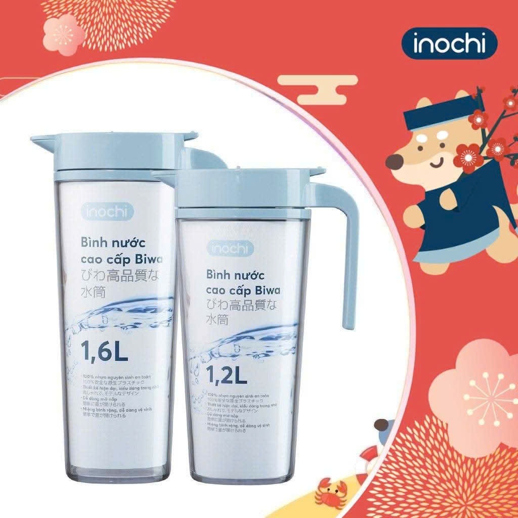 Bình nước cao cấp Biwa 1.2L và 1.6L - Thương hiệu Inochi