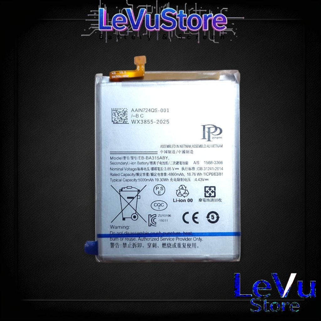 Pin Samsung A31 [EB-BA315ABY / 5000mAh] Hãng PP