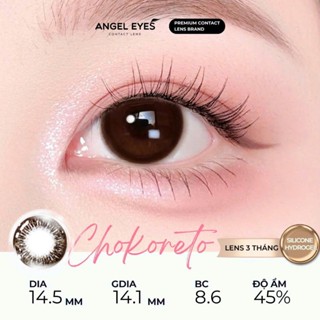  Lens mắt giãn tròng to 14.5mm nâu CHOKORETO cho mắt thở ,thời gian đeo 14-24h thương hiệu ANGEL EYES 