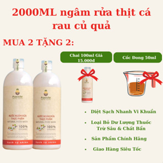   Mua2Tang2  Nước Ngâm Rửa Rau Quả Thực Phẩm FUWA3E Chứa 1L Enzyme Sạch Thực Phẩm Khử Mùi An Toàn 