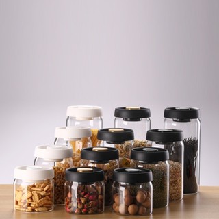  Hũ Thủy Tinh Hộp Đựng Cà Phê Lọ có Van Hút Chân Không Nắp Đậy Bảo Quản Đồ Khô Thực Phẩm Chống Ẩm Cao Cấp Nhà Bếp 