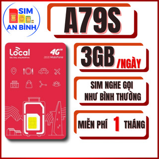  SIM 4G MobiFone LOCAL A79S – 3GB ngày  90GB tháng  | Miễn phí tháng đầu | Sim An Bình - Sim Ngọc Mai 
