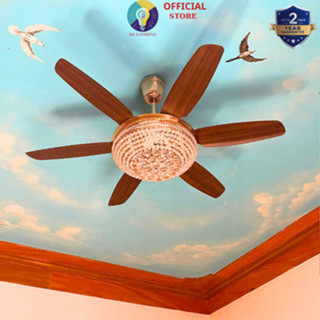 Quạt Trần Đèn 6 Cánh Chao Chùm Pha Lê K9 Cao Cấp Trang Trí Phòng Ngủ,Phòng Khách 3 Chế Độ Sáng_ĐÈN LED NHẬP KHẨU