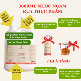 Can 3.8L Nước Ngâm Rửa Rau Quả, Thực Phẩm FUWA3E Chứa EnZyme Sinh Học Sạch Hóa Chất, Khử Mùi An Toàn