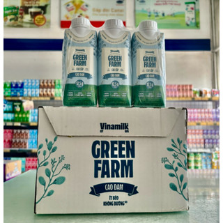  1 THÙNG 12 HỘP STT CAO ĐẠM ÍT BÉO VINAMILK  GREEN FARM 250ml   không đường  