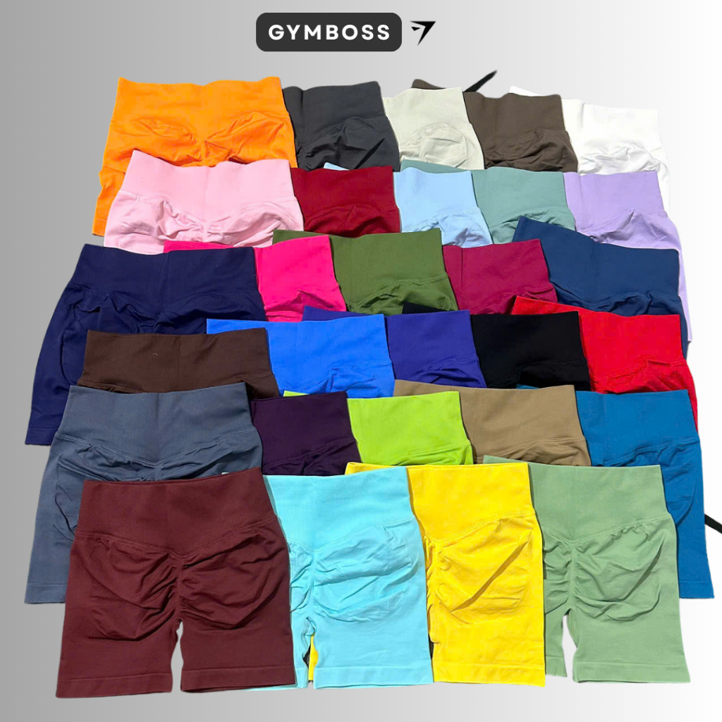 Quần short đùi tập gym,yoga chất liệu dệt kim 10% elastano dày dặn mềm mịn co giãn thoải mái GB114