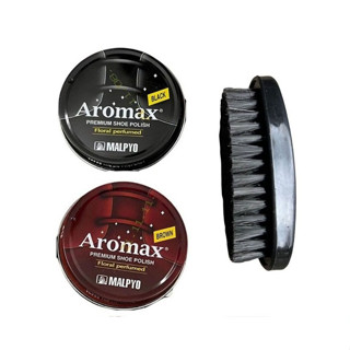  Xi Đánh Giày Da Cao Cấp Aromax Màu Đen Và Nâu Kèm Bàn Chải Làm Bóng Mới Xira Đánh Vệ Sinh Giày 