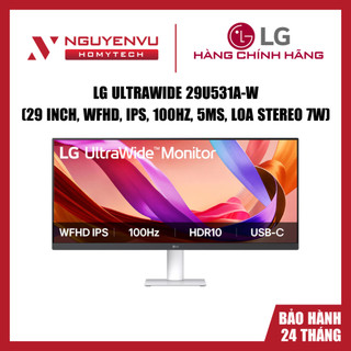 [FULL VAT] Màn hình LG UltraWide 29U531A-W 29 Inch, WFHD, IPS, 100Hz, 5ms, Loa Stereo 7W - Hàng chính hãng