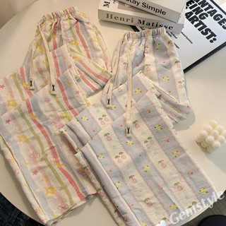  QUẦN DÀI ĐŨI HÀN HOẠT HÌNH ỐNG RỘNG DÁNG SUÔNG ,QUẦN PIJAMA VẢI DÀY MỀM   dưới 60kg  