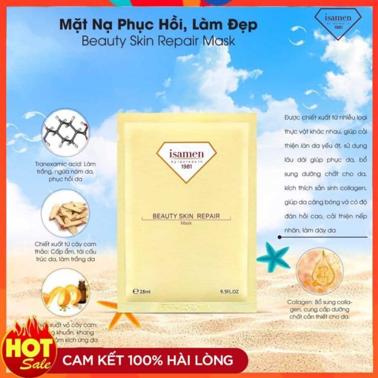 Mặt Nạ Phục Hồi Trắng Sáng Isamen-28ml