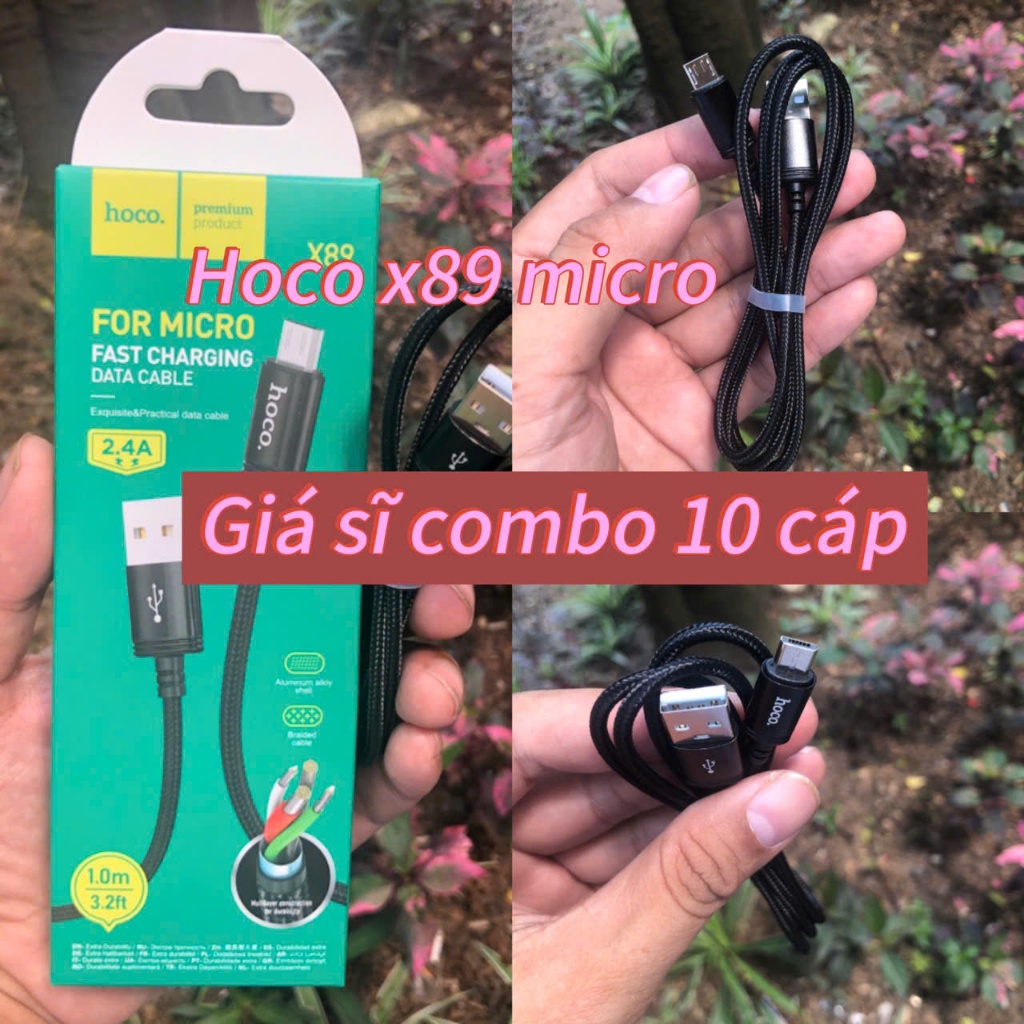 [Giá Sĩ] Set Combo 10 cáp hoco x89 Type C