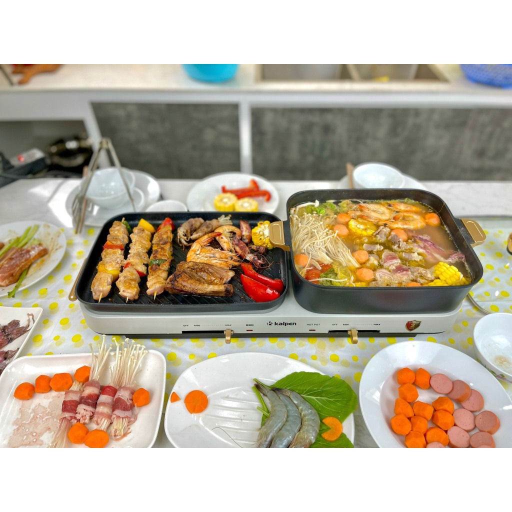 Bếp lẩu nướng đa năng Kalpen PP99, bếp nướng điện, nồi lẩu điện đa năng bếp nướng BBQ