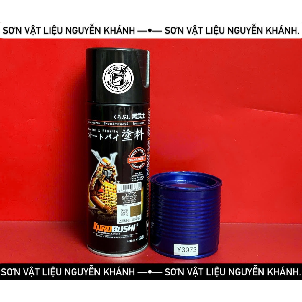 💙 Sơn xịt Samurai Kurobushi - Màu Xanh Tím Đậm Y3973 (Dark Blue Violet) – 400ml