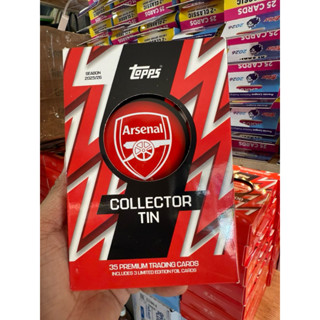    Arsenal Collector Tin   Topps FC Arsenal Fan Set Tin Hộp Chứa Thẻ Cầu Thủ CLB Arsenal 2025 26 25 26   35 Thẻ   