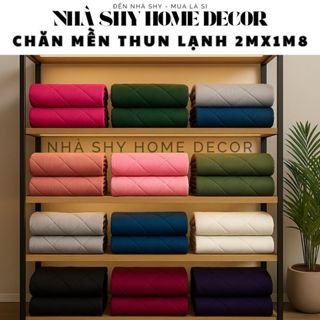 Chăn Mền Thun Hàn Chần Bông Dày Dặn Hàng Đẹp Loại Cao Cấp Size 2mx1m8 - Nhà Shy Home Decor