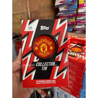    Manchester United Collector Tin   Topps FC Manchester United MU Fan Set Tin Hộp Thẻ Cầu Thủ MU 2025 26 25 26  35 Thẻ  