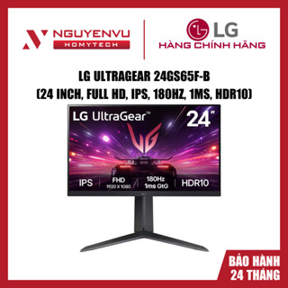 [FULL VAT] Màn hình gaming LG Ultragear 24GS65F-B - 24 Inch, Full HD, IPS, 180Hz, 1ms, HDR10 - Hàng chính hãng