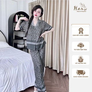  Bộ đồ ngủ nữ pijama mặc nhà chất lụa latin tơ tằm cao cấp mềm mịn họa tiết đẹp 
