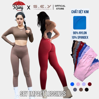 [ Quần Dài LƯNG VỪA S/M/L ] SEY IMPACT/ Mitao Girl Quần Dài Dệt Kim Tập Gym, Yoga Chun Mông V- Rainy Store