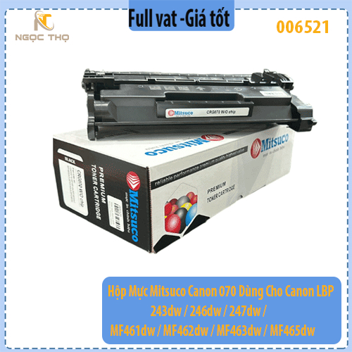 Hộp Mực Mitsuco Canon 070 – Dùng Cho Canon LBP 243dw / 246dw / 247dw / MF461dw / MF462dw / MF463dw /