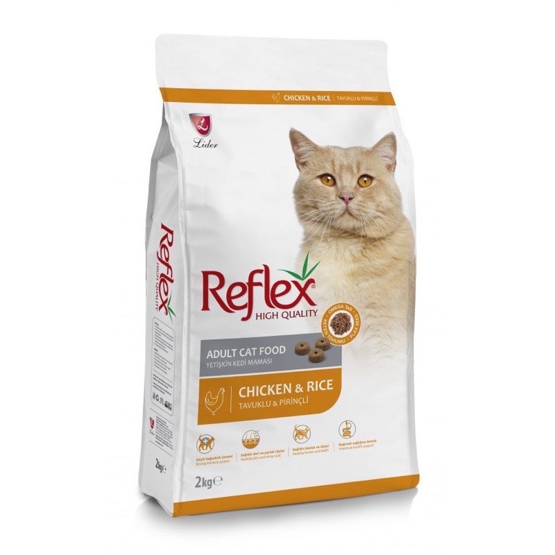 [Hoả Tốc Đến 23H][REFLEX 15KG] Hạt cho mèo lớn REFLEX ADULT Chicken & Rice 15KG