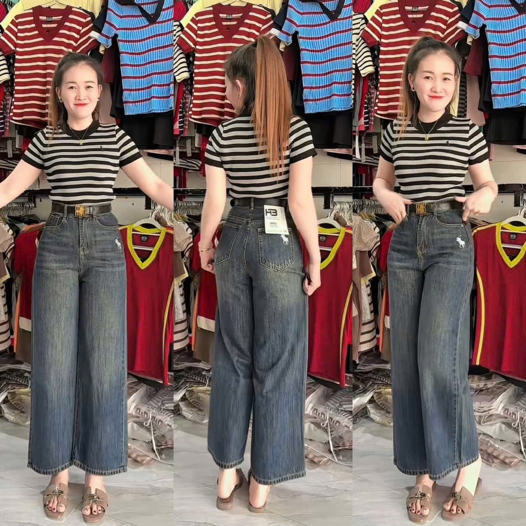 Quân jean ống suông 90cm