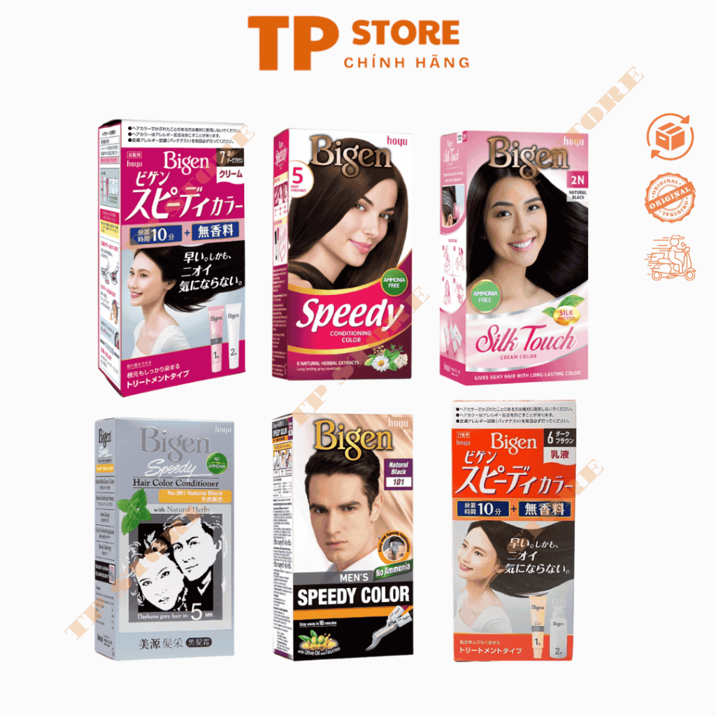 Thuốc nhuộm tóc Bigen phủ bạc thảo dược, dưỡng tóc mềm mượt – Speedy Conditioning / Men’s Speedy / S