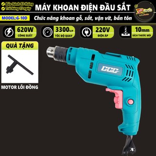  Máy khoan điện mini chính hãng G-10D đầu 10ly Máy bắt vít công suất 620w lõi đồng 100% máy khoan điện mini cầm tay 