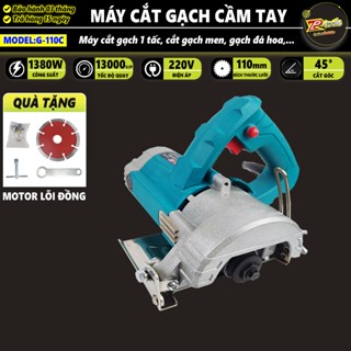  CHÍNH HÃNG 110C GGG Máy cắt gạch cắt gỗ cầm tay máy cắt gạch chỉnh góc Máy cắt góc 45 độ  dùng lưỡi 110mm 1380w 