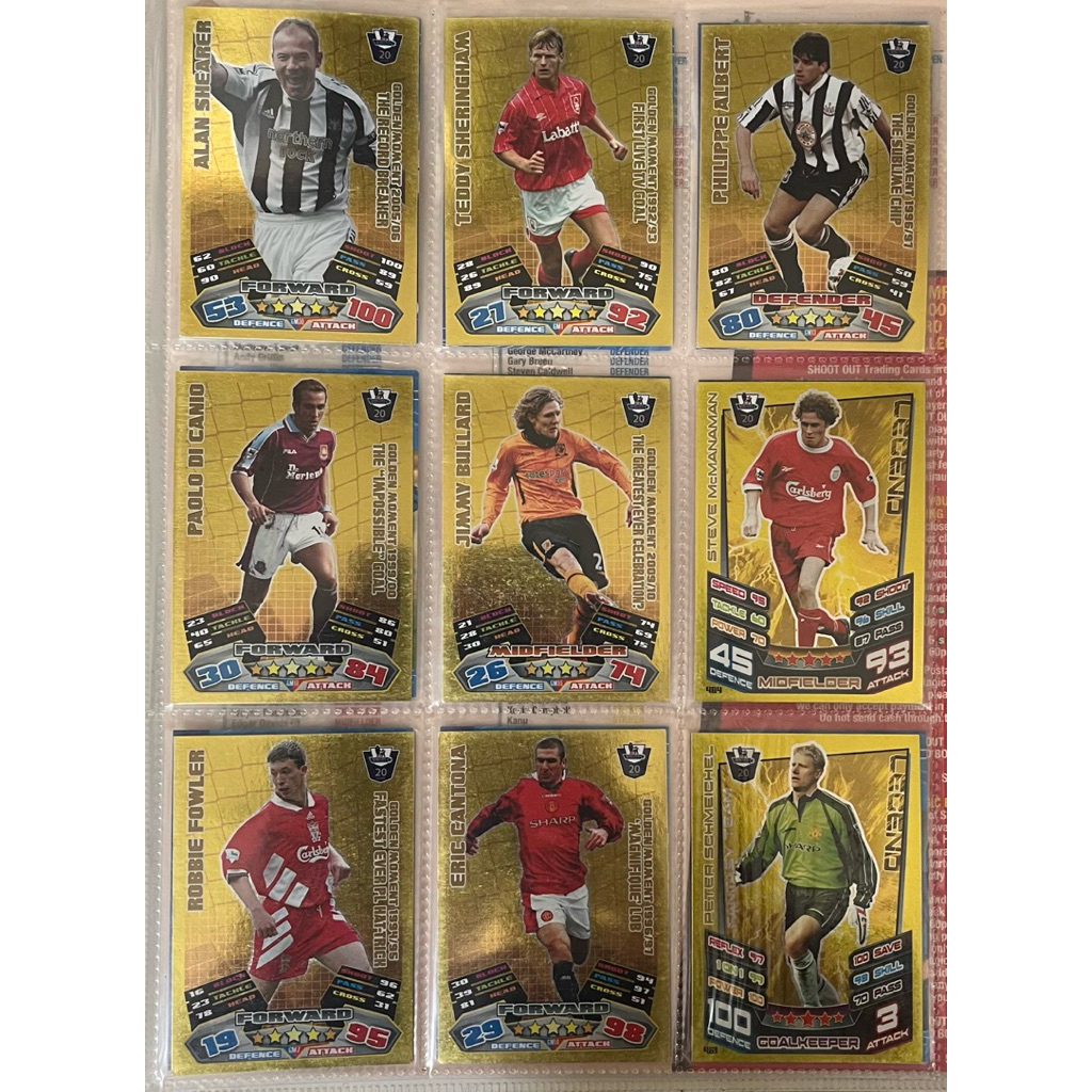 Set 17 thẻ bóng đá ngoại hạng Anh phiên bản Gold Edition topps Premier League official football card