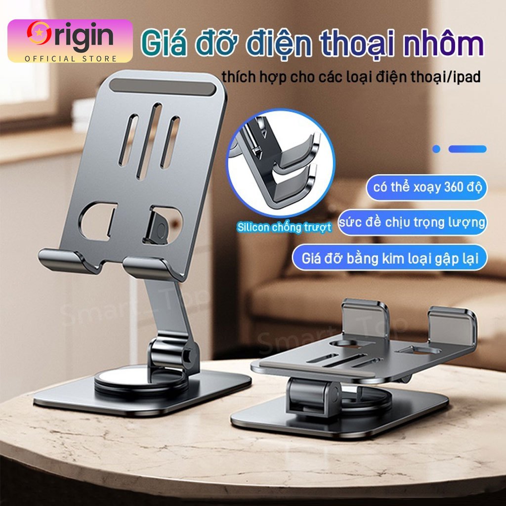 Giá đỡ điện thoại kim loại 360 máy tính bảng chất liêu hợp kim nhôm sang trọng chắc chắn ORIGIN