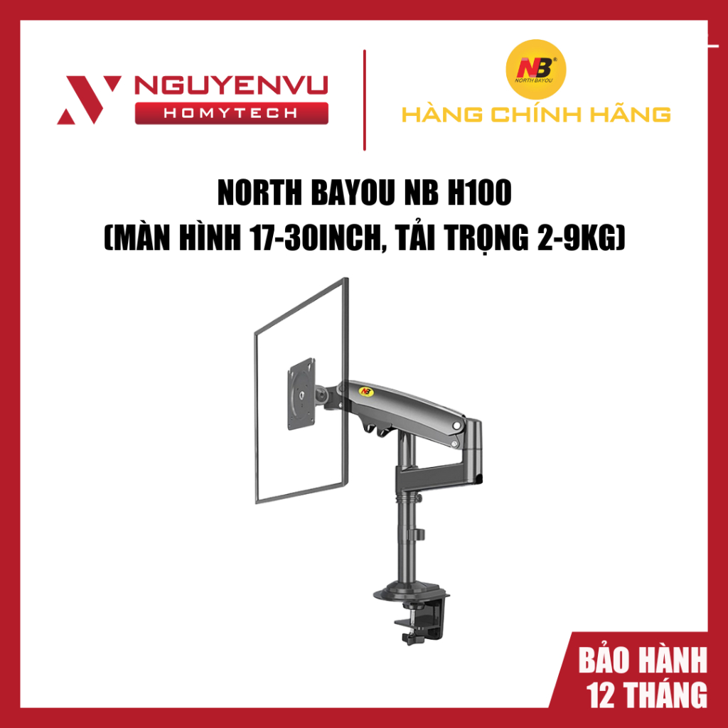 [FULL VAT] Giá đỡ màn hình North Bayou NB H100, Tải trọng 2-9Kg, Hỗ trợ màn hình 17-30 inch - Hàng c