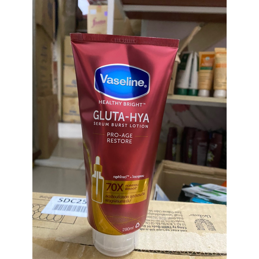 Sữa dưỡng thể Siêu Trắng 70x Collagen Vaseline Gluta Hya Pro Age Restore 70X Trắng Da Chống Lão Hoá
