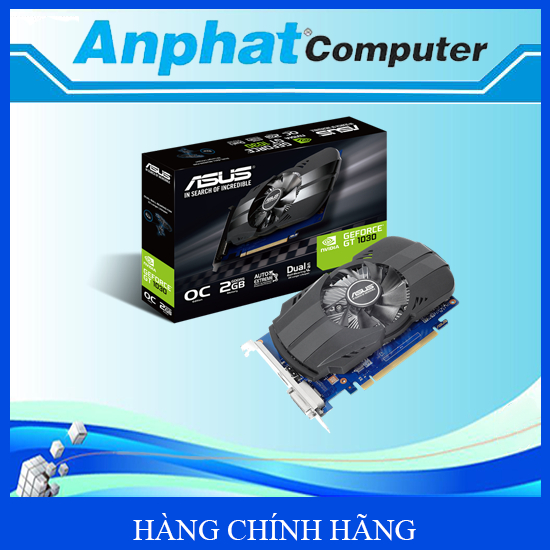 Card màn hình ASUS PH-GT1030-O2G (2GB GDDR5, 64-bit, DVI+HDMI) - Hàng chính hãng - BH 36 tháng