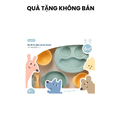 [QUÀ TẶNG KHÔNG BÁN] Bộ đồ ăn dặm trẻ em Amori
