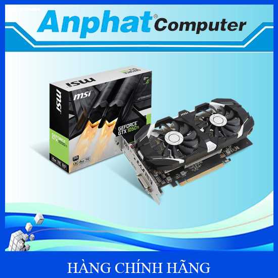 Card Màn Hình VGA MSI GTX 1050Ti 4G-OC 2 FAN Hàng Công ty (Fullbox) – Bảo hành 36 tháng